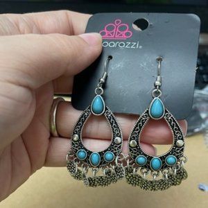 Blue and Silver Earrings